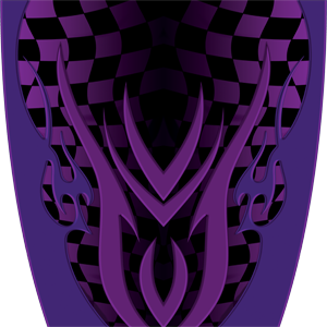 Custom Checkered Purple Graphics