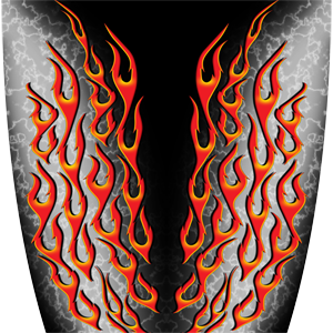 Custom Color Flame Black Graphics
