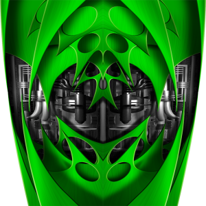 Custom Jet Green Graphics
