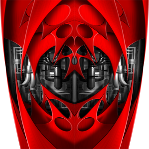 Custom Jet Red Graphics