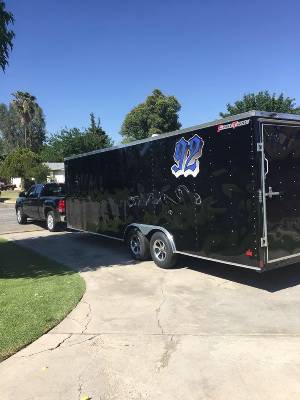 2016 24 foot Enclosed Trailer  Lettering from James A, CA