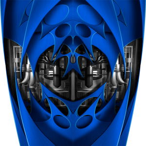 Custom Jet Blue Graphics